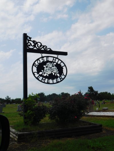 Rose Hill Cemetery sign